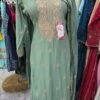 Sage Green Linen Kameez 3pc KC127