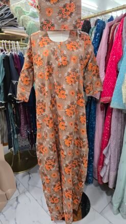 Cotton Maxi with matching scarf KC699