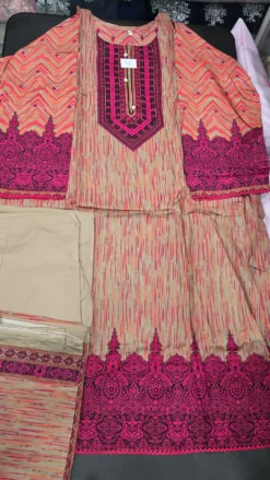 Pink 3PC Linen dress KC525