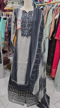 Blue 3PC Linen dress KC546