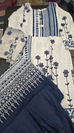 Blue 3PC Cotton dress KC554