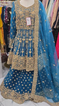 Blue Peplum Lehenga KC962
