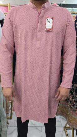 Mens Mauve Chikankari Panjabi KC417