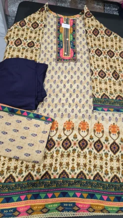 Multi 3PC Linen dress KC537