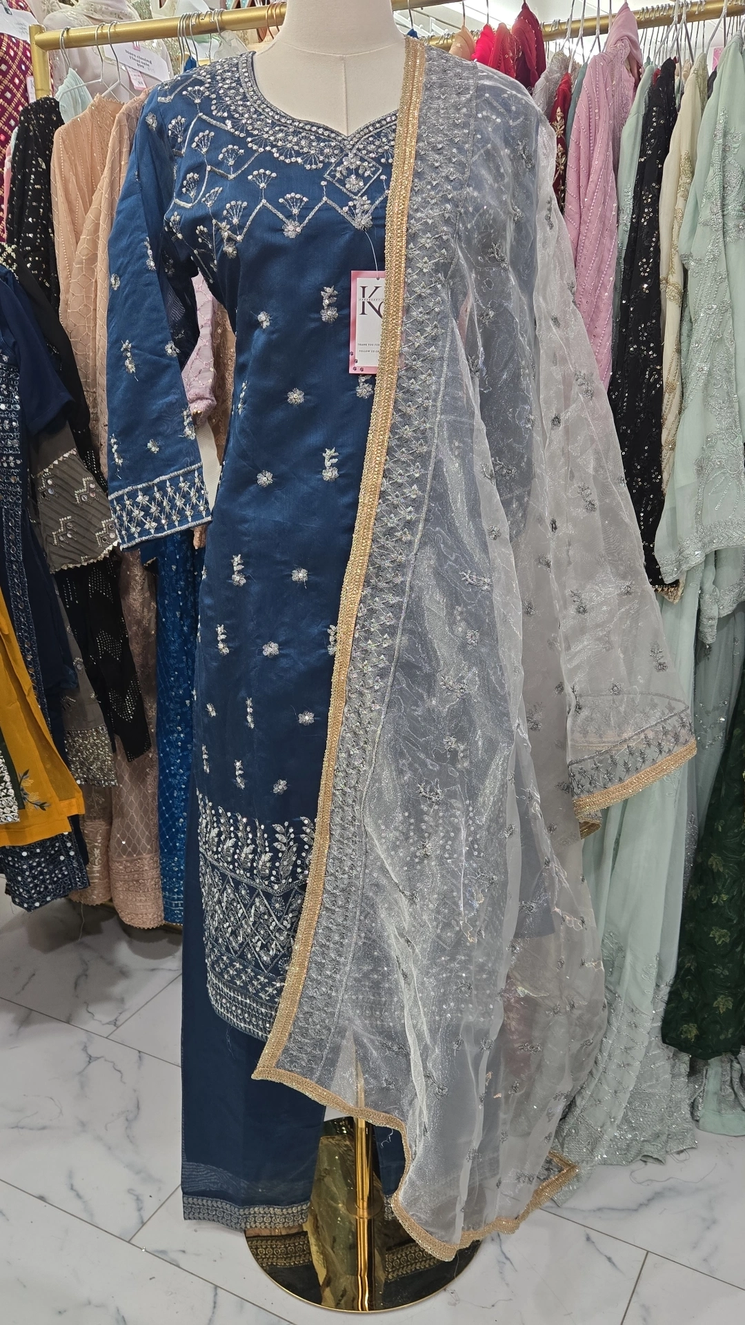 Blue and White Partywear KC135