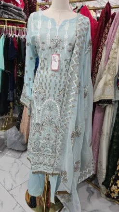 Silk Embroidery Work Kameez KC204