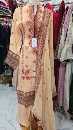 Silk Embroidery Work Kameez KC206
