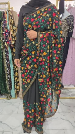 Black Embroidery Saree KC340