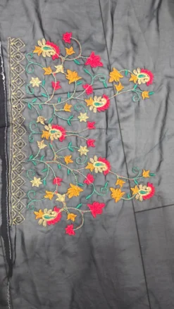 Alternative view of Black Embroidery Saree KC340