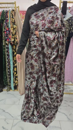 Black Pleated Saree KC341