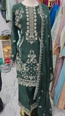Green Chiffon Partywear KC355