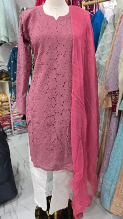 Muave Chickankari Kameez KC364