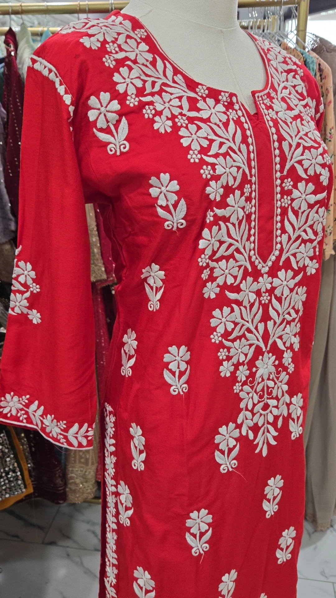 Red Cotton Cord Set 2PC KC433 - Image 2