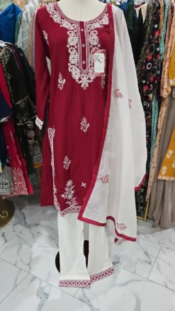 Maroon ChickenKari Cotton 3PC KC439