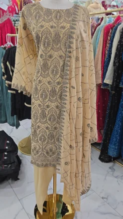Golden Chiffon Dress KC538
