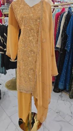Golden Chiffon Dress KC542