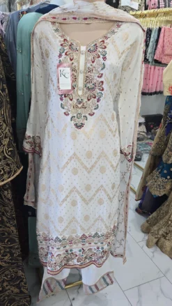 White Partywear Dress KC560