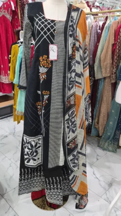 Black 3PC Cotton dress KC571