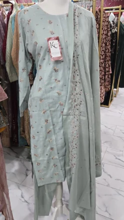 Blue 3PC Cotton dress KC573
