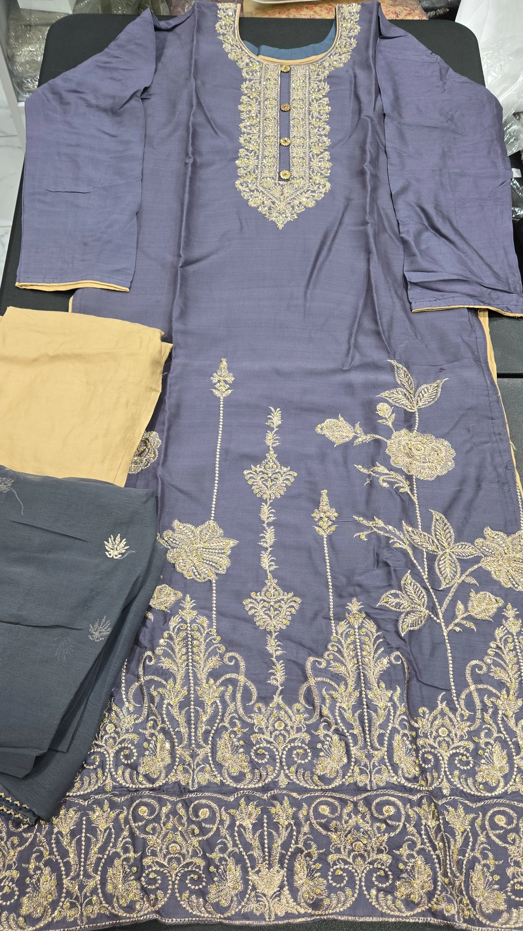 Linen Partywear Dress KC576