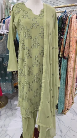 Green Chiffon Dress KC583