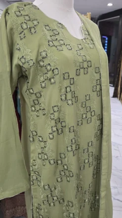 Alternative view of Green Chiffon Dress KC583