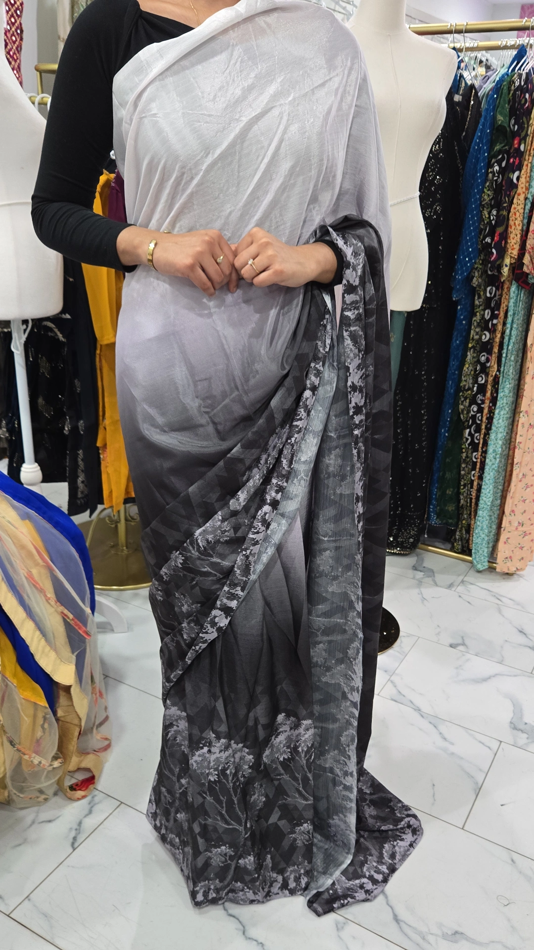 Readymade pleated Saree KC644