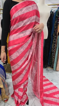 Readymade Pleated Satin Saree KC640