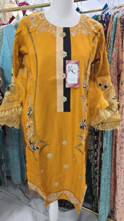 Green Linen Kurti Top KC665