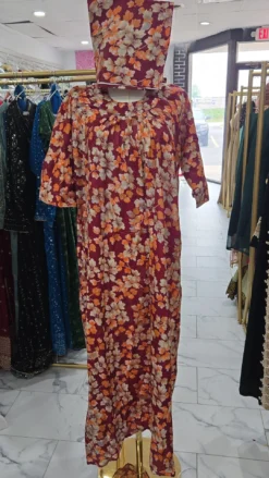 Cotton Maxi with matching scarf KC701