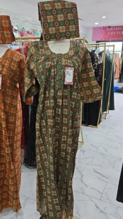 Cotton Maxi with matching scarf KC706