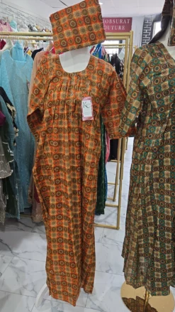 Cotton Maxi with matching scarf KC707
