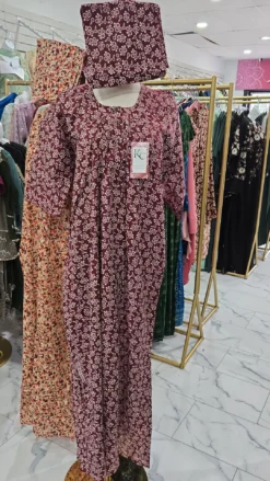 Cotton Maxi with matching scarf KC709