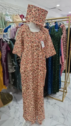 Cotton Maxi with matching scarf KC708