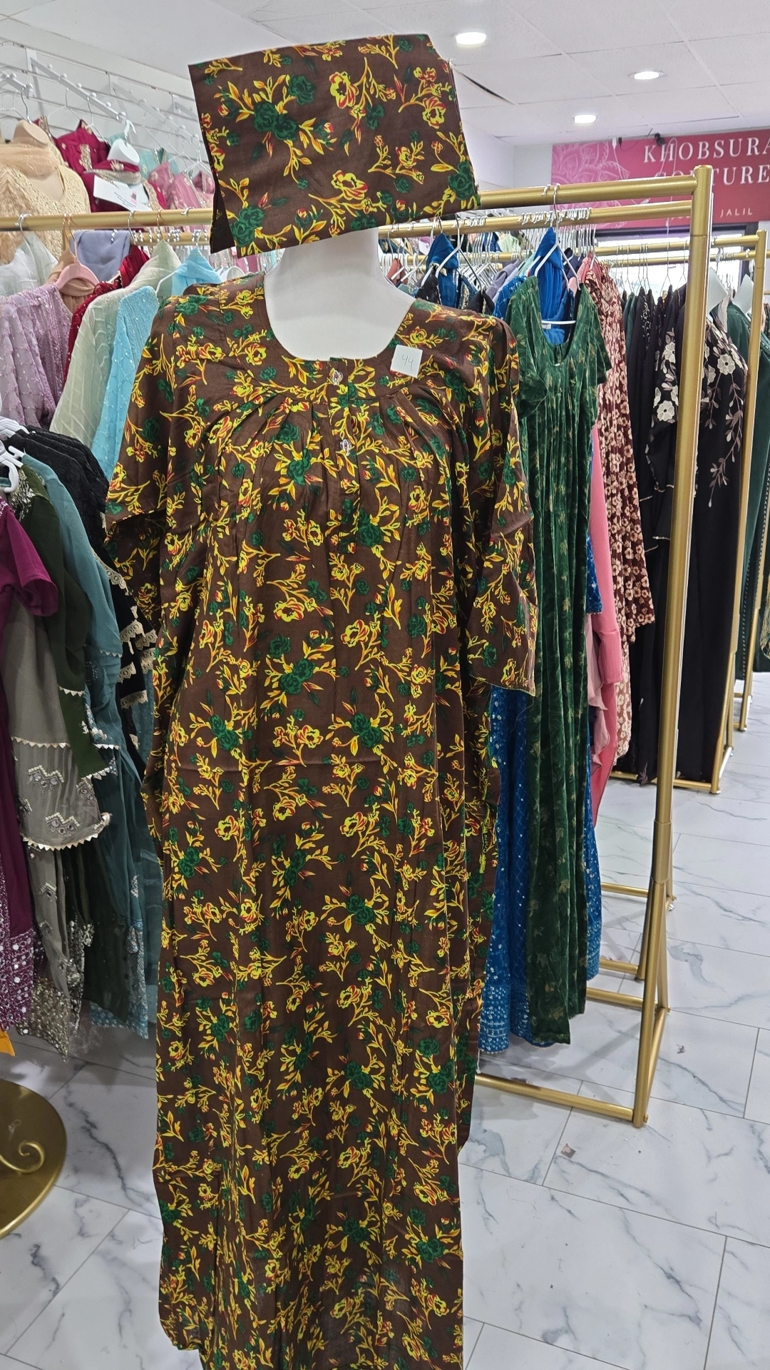 Cotton Maxi with matching scarf KC710