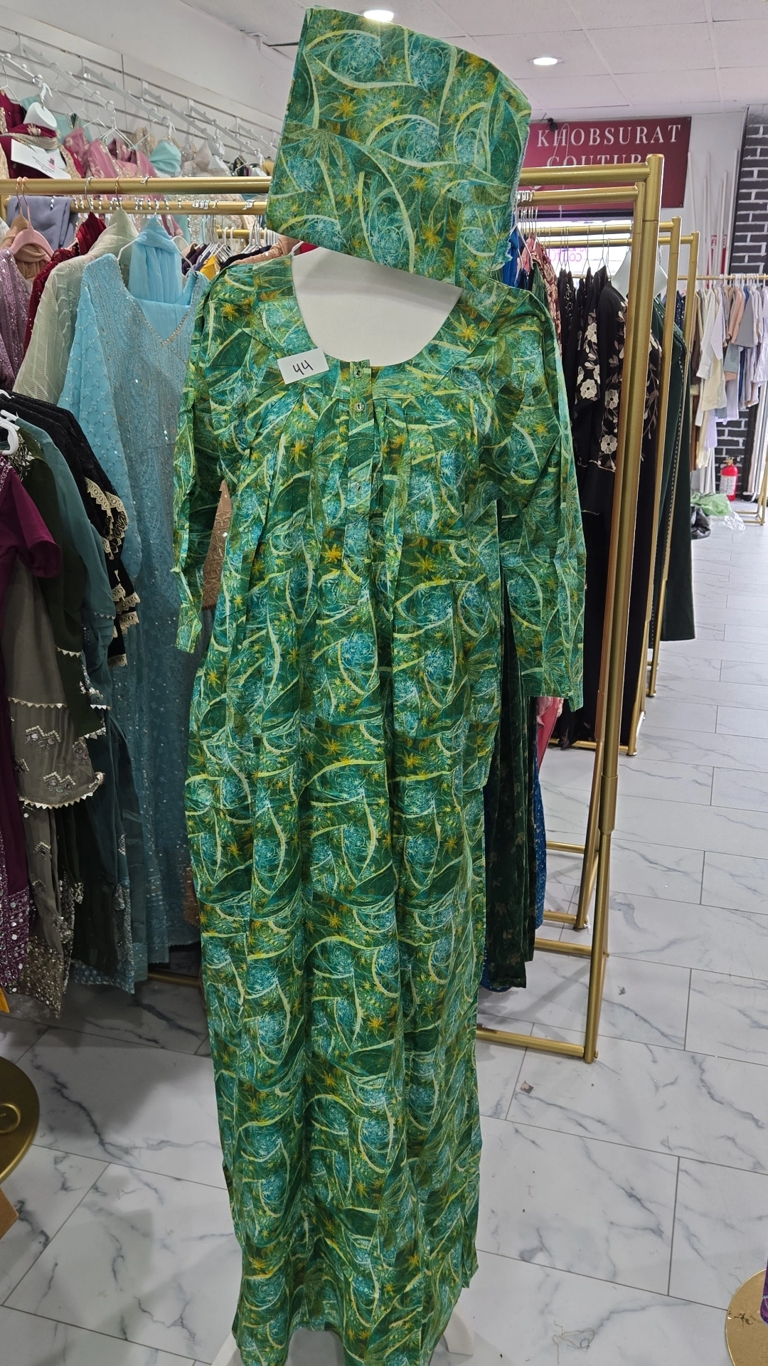 Cotton Maxi with matching scarf KC712