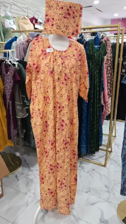 Cotton Maxi with matching scarf KC714