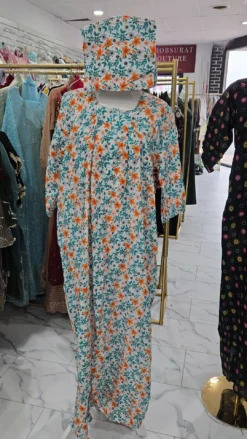 Cotton Maxi with matching scarf KC716