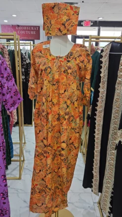 Cotton Maxi with matching scarf KC720