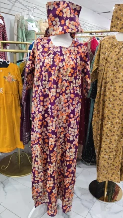 Cotton Maxi with matching scarf KC724