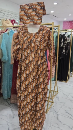 Cotton Maxi with matching scarf KC729