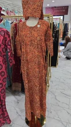 Cotton Maxi with matching scarf KC737