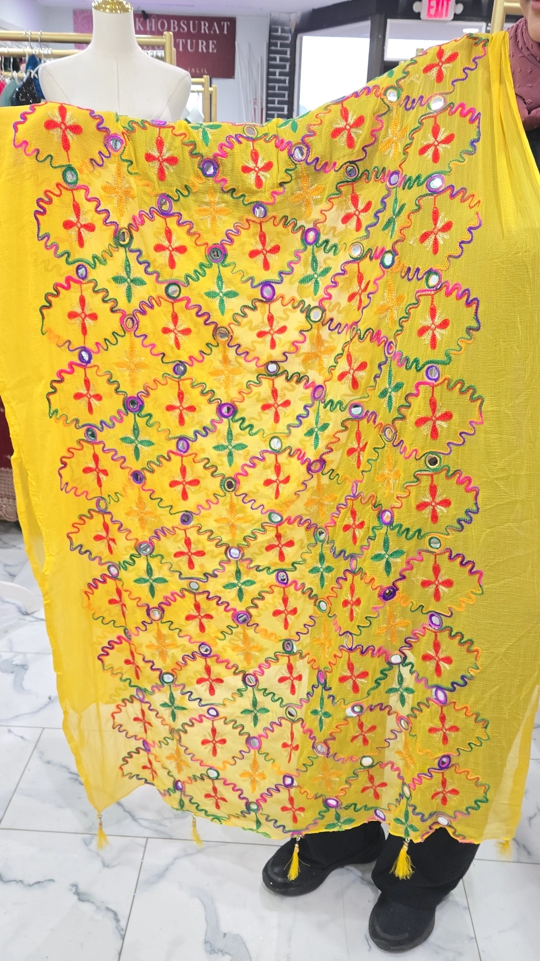 Dupatta Yellow KC785 - Image 2
