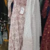 Chickankari Anarkali Gown 3pc Set KC796