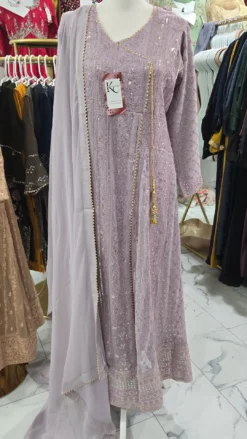Lavendar Anarkali Gown KC814