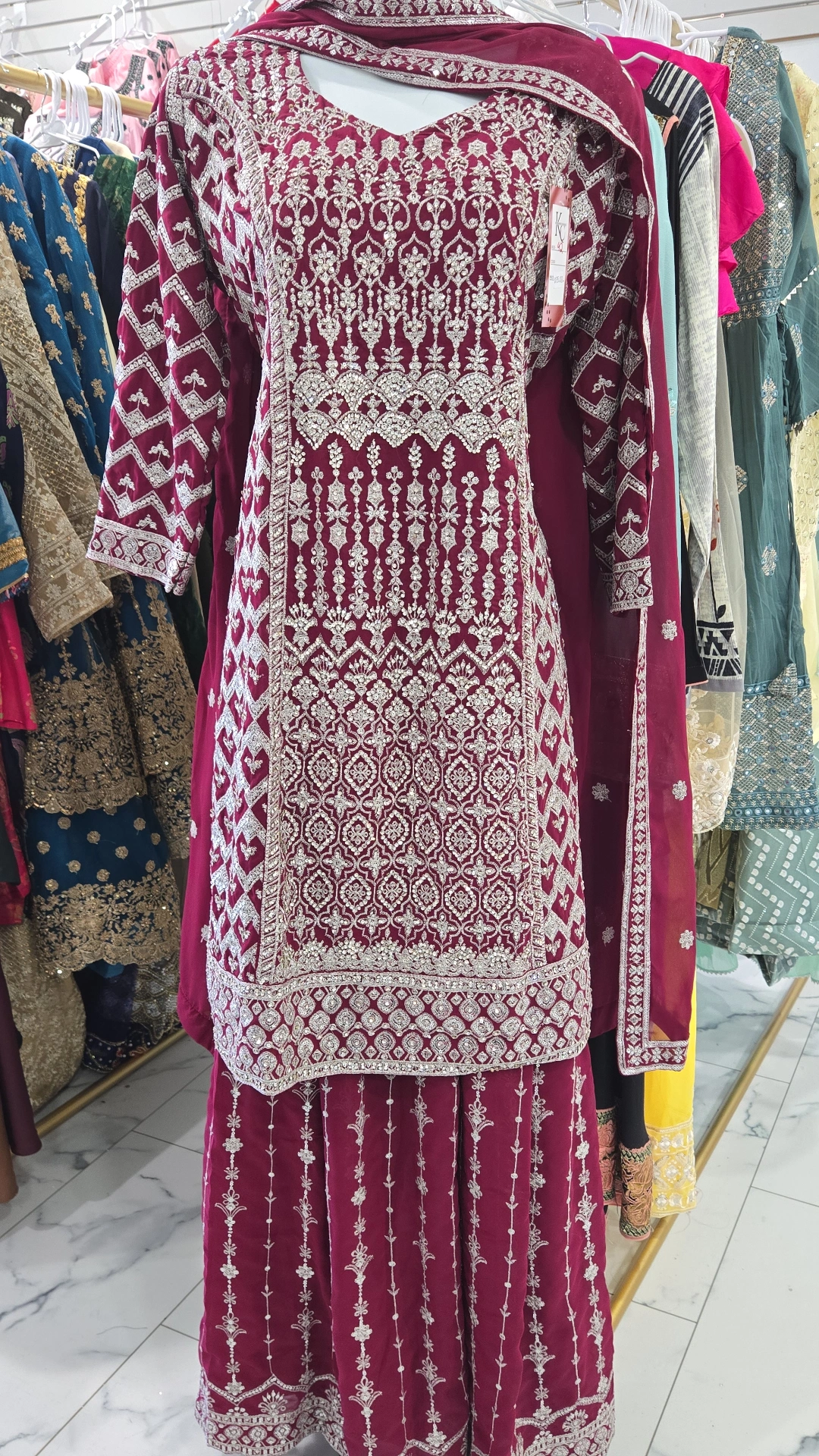 Burdendy Handwork Sharara KC882