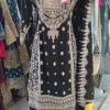 Black Handwork Sharara KC883