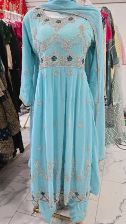 Sky Blue Handwork Dress KC884