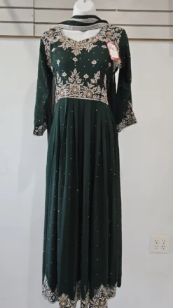 Green Handwork Gown KC890