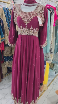 Maroon Handwork Gown KC891
